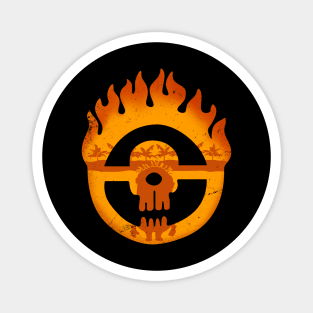 Cute 80s Apocalyptic Movie Flame Logo Magnet